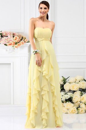 Trägerlos a linie Chiffon Prinzessin Sittsames Brautjungfernkleid - Bild 8