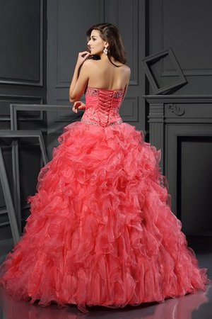 Natürliche Taile Organza Anständiges Bodenlanges Partykleid mit Rüschen - Bild 2