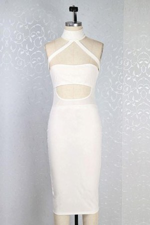 Halfter Ausschnitt Bodycon Elasthan Frau Fabelhaft Club Kleider
