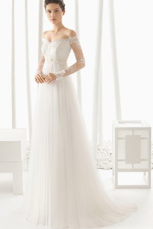 Ärmelloses Elegantes Romantisches Sittsames Brautkleid mit Applikation - Bild 1