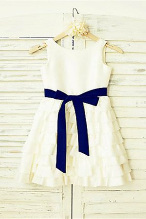 A-Line Normale Taille Chiffon Prinzessin Blumenmädchenkleid mit Schichtungen - Bild 2