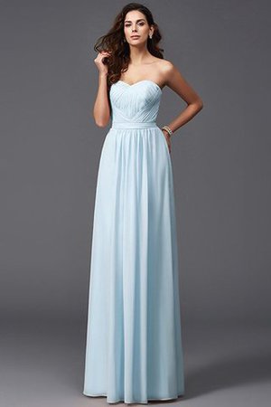 A linie Chiffon Normale Taille Anständiges Brautjungfernkleid mit Plissierungen - Bild 16