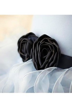 Organza Reißverschluss Duchesse-Linie Blumenmädchenkleid mit Blume mit Rüschen - Bild 3