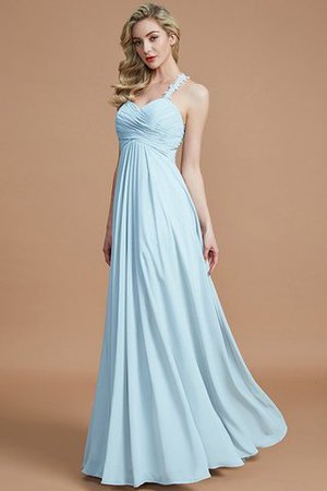 Reißverschluss Normale Taille A-Linie Chiffon Gerüschtes Brautjungfernkleid - Bild 24