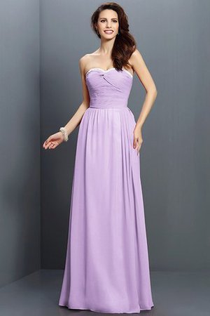 Prinzessin Chiffon Herz-Ausschnitt Reißverschluss Bodenlanges Brautjungfernkleid - Bild 19