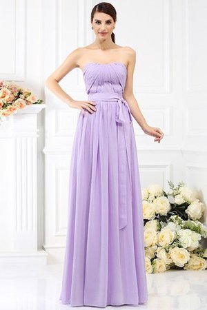 Prinzessin Chiffon A-Line Trägerloser Ausschnitt Brautjungfernkleid mit Gürtel - Bild 19