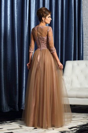 Reißverschluss Prinzessin Empire Taille Sittsames Bodenlanges Brautmutterkleid - Bild 2