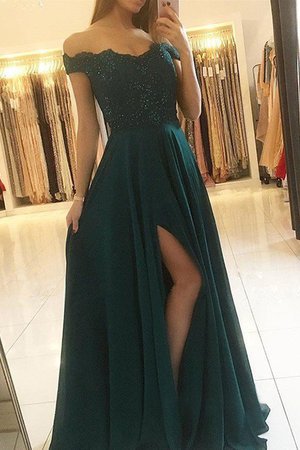 A-Linie Schön Prinzessin Ärmelloses Normale Taille Ballkleid mit Perlen aus Chiffon - Bild 1