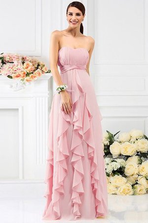 Trägerlos a linie Chiffon Prinzessin Sittsames Brautjungfernkleid - Bild 21