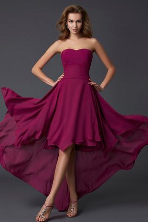 A-Line Chiffon Herz-Ausschnitt Ärmelloses Abendkleid mit Plissierungen