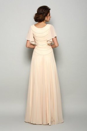 Prinzessin Perlenbesetztes Sittsames Bodenlanges Brautmutterkleid mit Kurzen Ärmeln - Bild 2