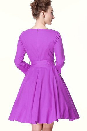 A linie Herz-Ausschnitt Normale Taille Mini Brautjungfernkleid aus Chiffon - Bild 2