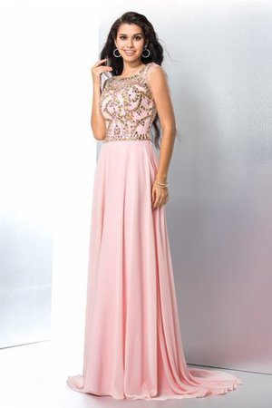 Normale Taille Sweep train Chiffon Sittsames Ballkleid ohne Ärmeln - Bild 4