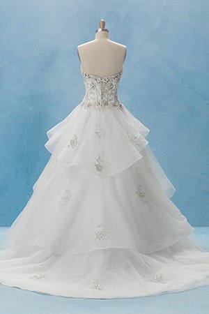 Organza Ärmellos Tiefe Taile Elegantes Schick Brautkleid - Bild 2