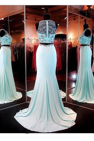 Reißverschluss Zwei Stück Sweep Zug Ärmelloses Sexy Ballkleid - Bild 2