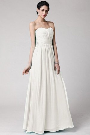 Chiffon Plissiertes Herz-Ausschnitt Sittsames Bodenlanges Brautjungfernkleid - Bild 18