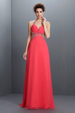 Prinzessin Ärmelloses Nackenband Chiffon Anständiges Ballkleid - Bild 1