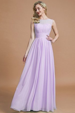 A-Line Prinzessin Normale Taille Bodenlanges Brautjungfernkleid ohne Ärmeln - Bild 24