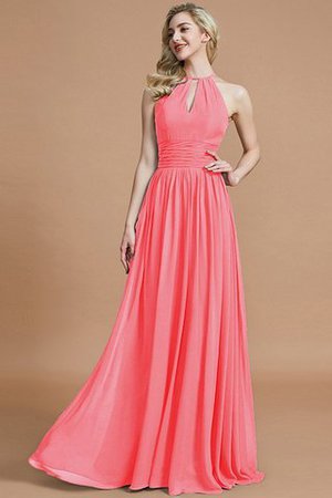 Prinzessin A-Line Ärmelloses Brautjungfernkleid aus Chiffon mit Natürlicher Taille - Bild 33