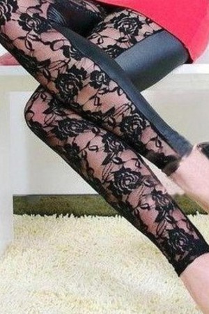 Elasthan Frauen-Leggings Hohl Polyester Heiß Club Kleider