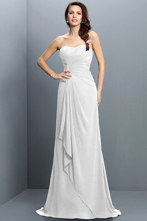 Drapiertes Empire Taille Meerjungfrau Stil Chiffon Brautjungfernkleid ohne Ärmeln - Bild 29