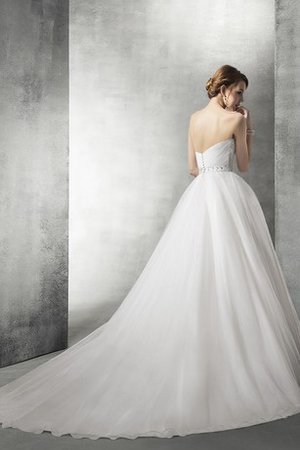 Tüll Kapelle Schleppe Reißverschluss Sexy Brautkleid mit Kurzen Ärmeln - Bild 2