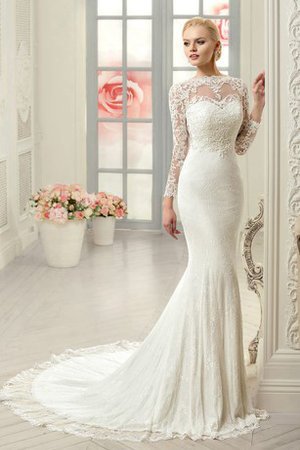 Gericht Schleppe Juwel Ausschnitt Elegantes Glamouröses Konservatives Brautkleid - Bild 1