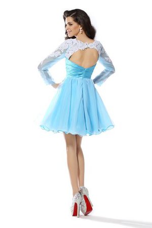 A-Linie Prinzessin Reißverschluss Empire Taille Cocktailkleid mit Applikation - Bild 2