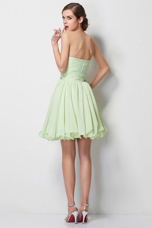 Ärmelloses A-Linie Normale Taille Abiballkleid mit Perlen aus Chiffon - Bild 2