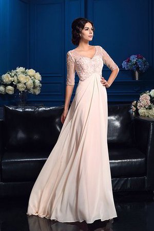 Prinzessin Ärmelloses Reißverschluss Anständiges Brautmutterkleid aus Chiffon - Bild 3