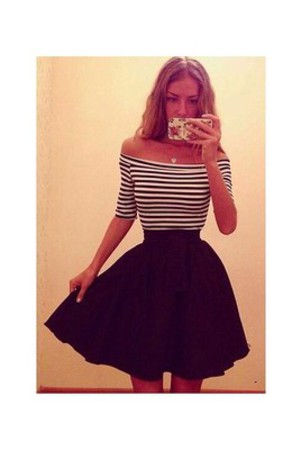 Off-Schulter Skater Kleid Sexy Spleißen Mode Club Kleider