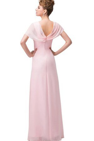 Gerüschtes Einfaches Romantisches Brautmutterkleid mit Reißverschluss aus Chiffon - Bild 2