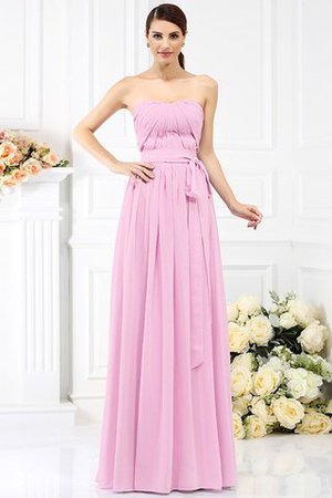 Prinzessin Chiffon A-Line Trägerloser Ausschnitt Brautjungfernkleid mit Gürtel - Bild 22