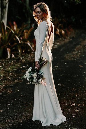 Normale Taille Junoesque Langärmeliges Juwel Ausschnitt Enges Bodenlanges Brautkleid - Bild 2