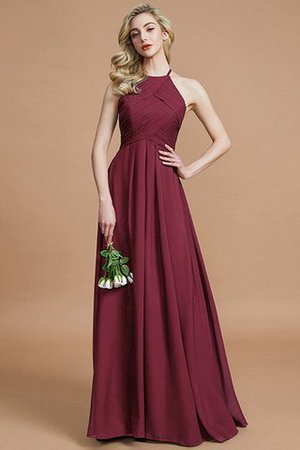 Reißverschluss Ärmelloses Chiffon A-Linie Normale Taille Brautjungfernkleid - Bild 10