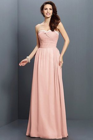 Prinzessin Chiffon Herz-Ausschnitt Reißverschluss Bodenlanges Brautjungfernkleid - Bild 21