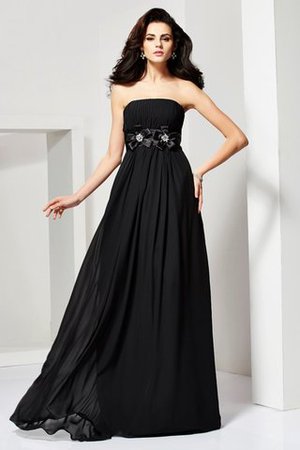 Sweep train Prinzessin Reißverschluss Chiffon Ballkleid mit Blume - Bild 1