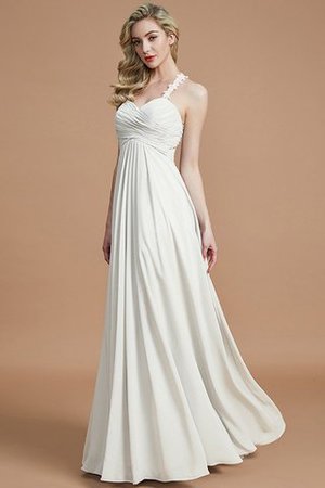 Reißverschluss Normale Taille A-Linie Chiffon Gerüschtes Brautjungfernkleid - Bild 22