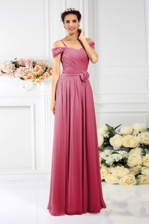 Empire Taille Plissiertes Chiffon Reißverschluss Brautjungfernkleid mit Drapierung - Bild 5