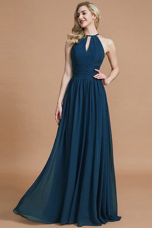 Prinzessin A-Line Ärmelloses Brautjungfernkleid aus Chiffon mit Natürlicher Taille - Bild 15