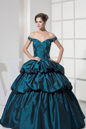 Spaghetti Träger Pick-Ups Duchesse-Linie Partykleid mit Applike mit Rücken Schnürung - Bild 1