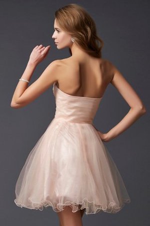 A Linie Prinzessin Herz-Ausschnitt Seide Wie Satin Ärmelloses Abiballkleid - Bild 2