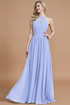 Prinzessin A-Line Ärmelloses Brautjungfernkleid aus Chiffon mit Natürlicher Taille - Bild 22