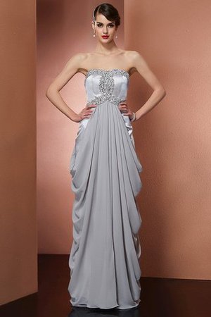 Empire Taille Trägerloser Ausschnitt Ärmelloses Sittsames Ballkleid aus Chiffon - Bild 1