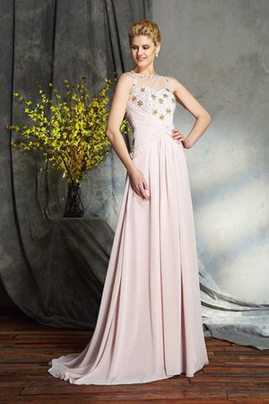 Chiffon Prinzessin Ärmelloses Anständiges Brautmutterkleid mit Applikation - Bild 4