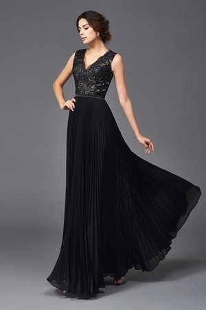 Prinzessin Anständiges Bodenlanges Brautmutterkleid aus Chiffon mit Bordüre - Bild 5