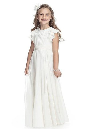 Prinzessin A-Linie Normale Taille Ärmelloses Bodenlanges Blumenmädchenkleid