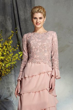 Langärmeliges Reißverschluss Enges Normale Taille Anständiges Brautmutterkleid - Bild 6