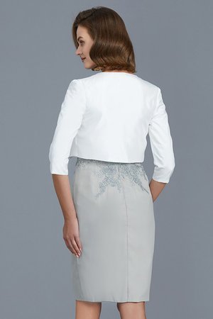 Atemberaubend Enges Natürliche Taile Ärmellos Knielanges Brautmutterkleid aus Chiffon - Bild 9