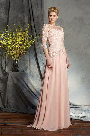 Chiffon Reißverschluss A-Line Sittsames Brautmutterkleid mit Applikation - Bild 5